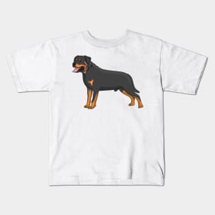 Rottweiler dog cartoon illustration Kids T-Shirt